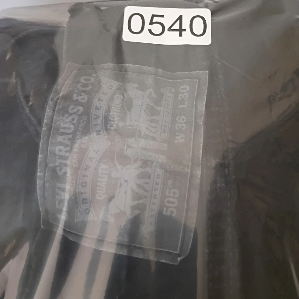 Levis 505 Regular Fit Mens‎ Black Jeans Straight Leg Denim W36 L30